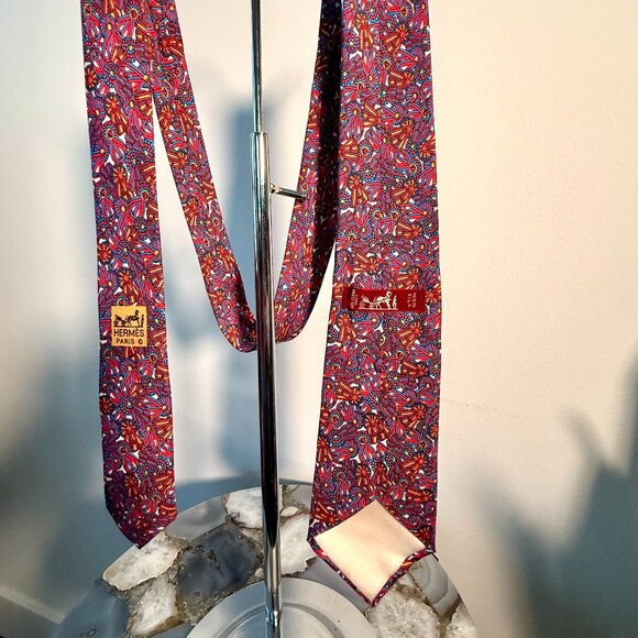 Authentic Vintage Hermes Silk Neck Tie (pick 1) - Picture 12 of 16